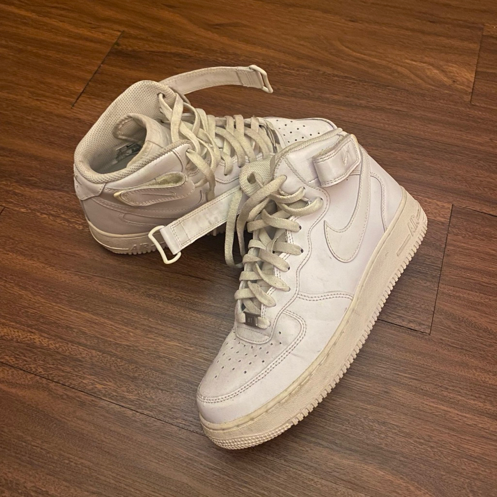 Nike Air Force 1 Mid Triple White Second Preloved