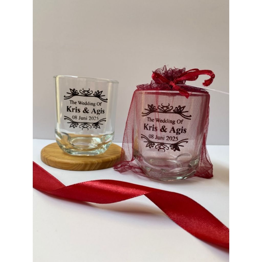 souvenir gelas psp kemas tile bungkus kain tile