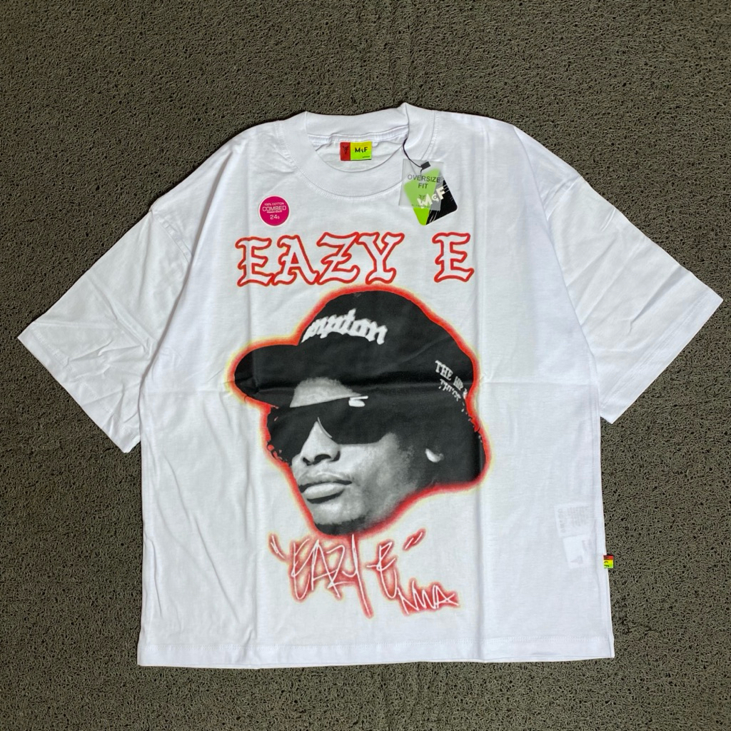 Kaos lengan pendek dengan pola oversize fit Eazy E