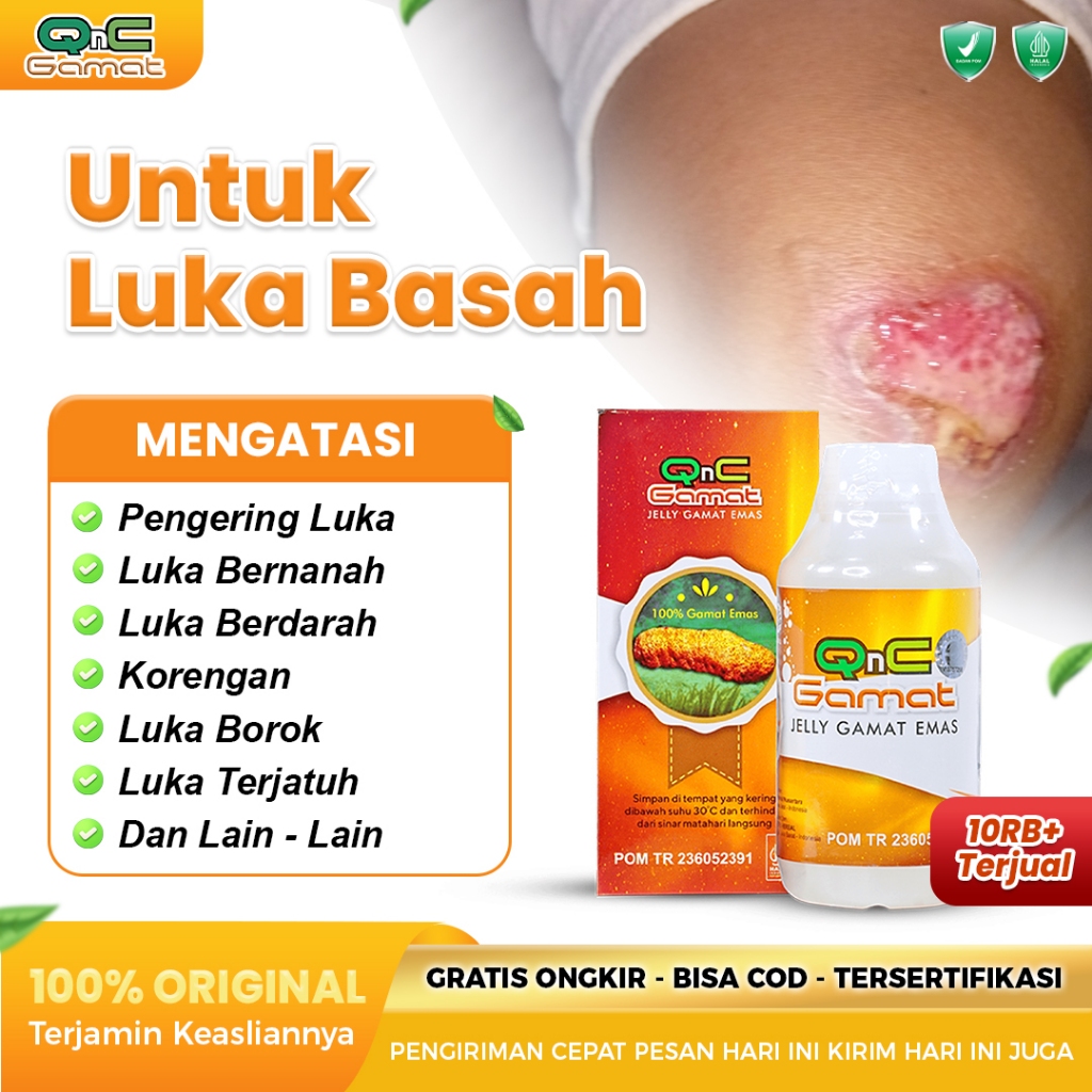 Qnc Jelly Gamat Obat Kulit Anak Korengan Borok Bernanah Luka Basah
