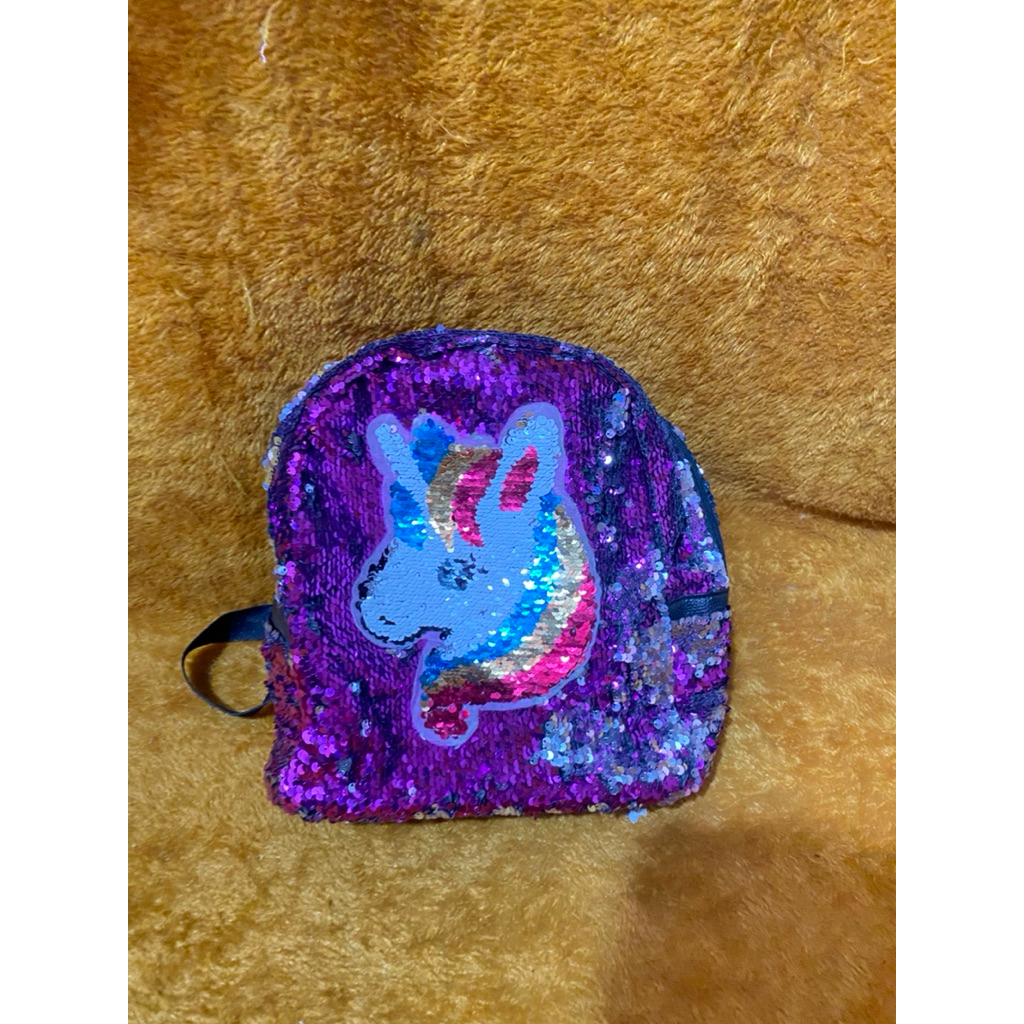 PL Tas Ransel Anak anak Cewek Unicorn Ungu Manik