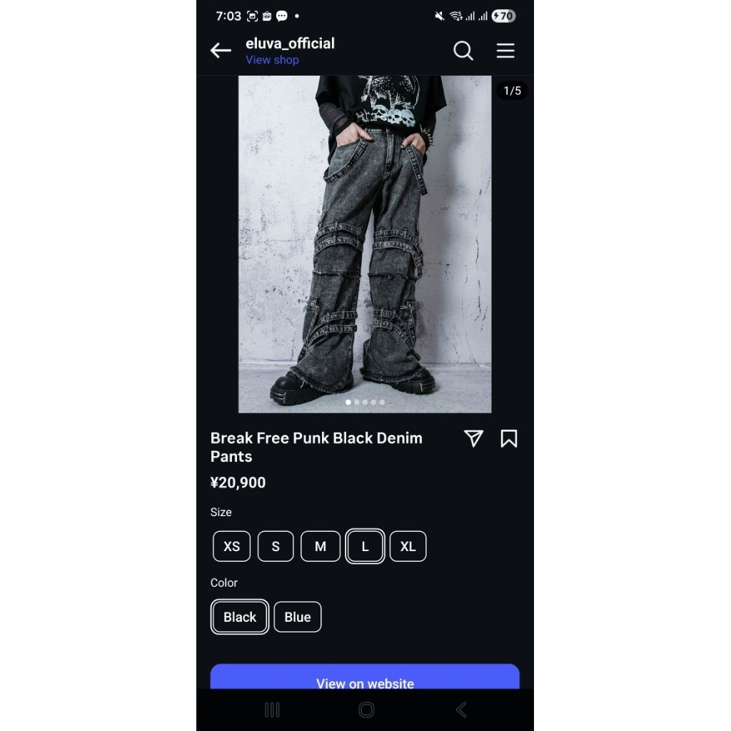 Jeans y2k cargo cutbray karakter