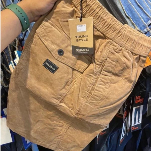 Celana Corduroy pendek pria Premium  JUMBO|| broadshort pria Bahan Corduroy