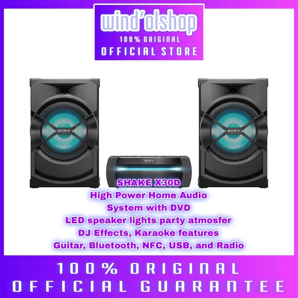 Sony SHAKE-X30D High Power Home Audio Speaker Shake-X30 Bluetooth Karaoke