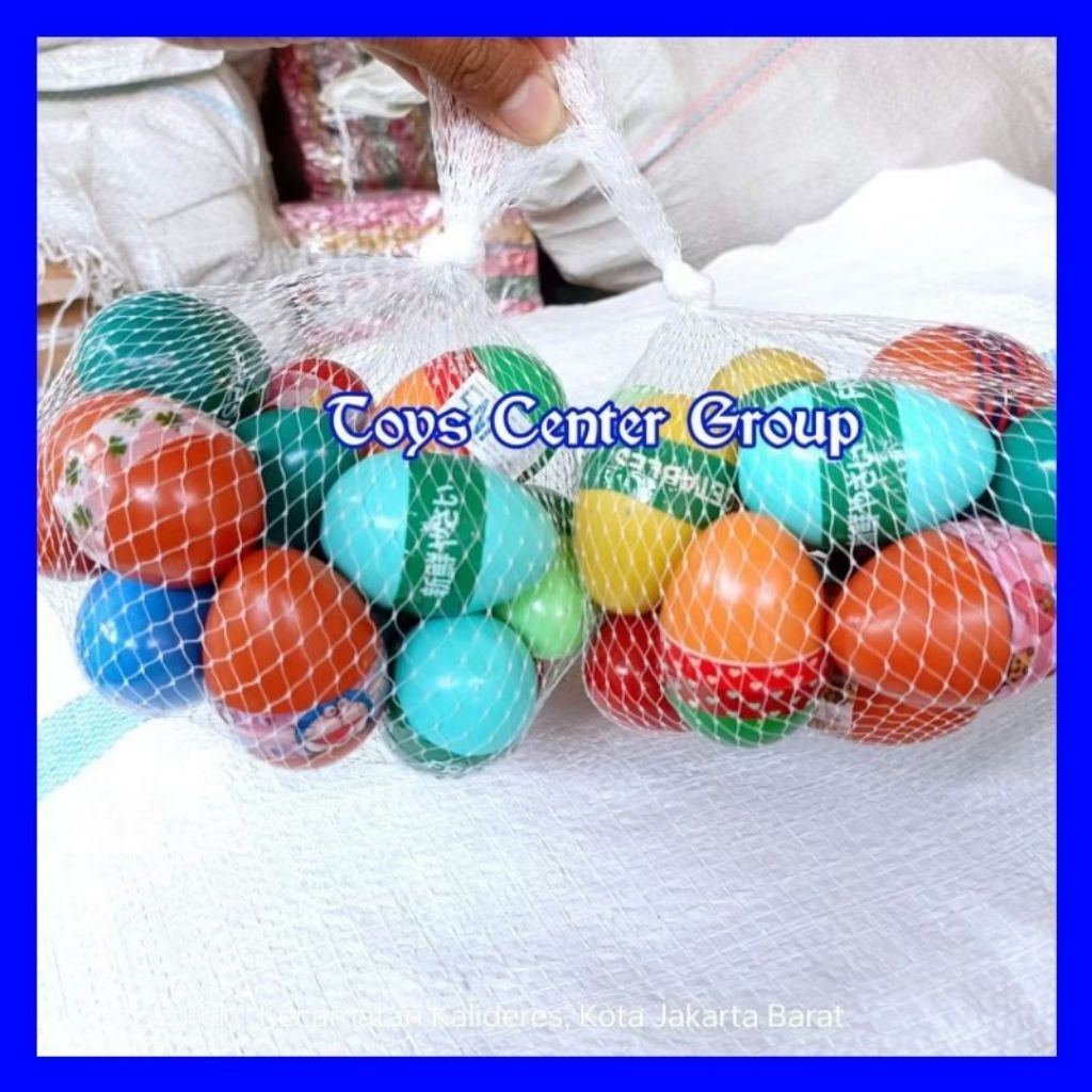 20pcs Mainan Telur Jaring Berhadiah Warna-Warni