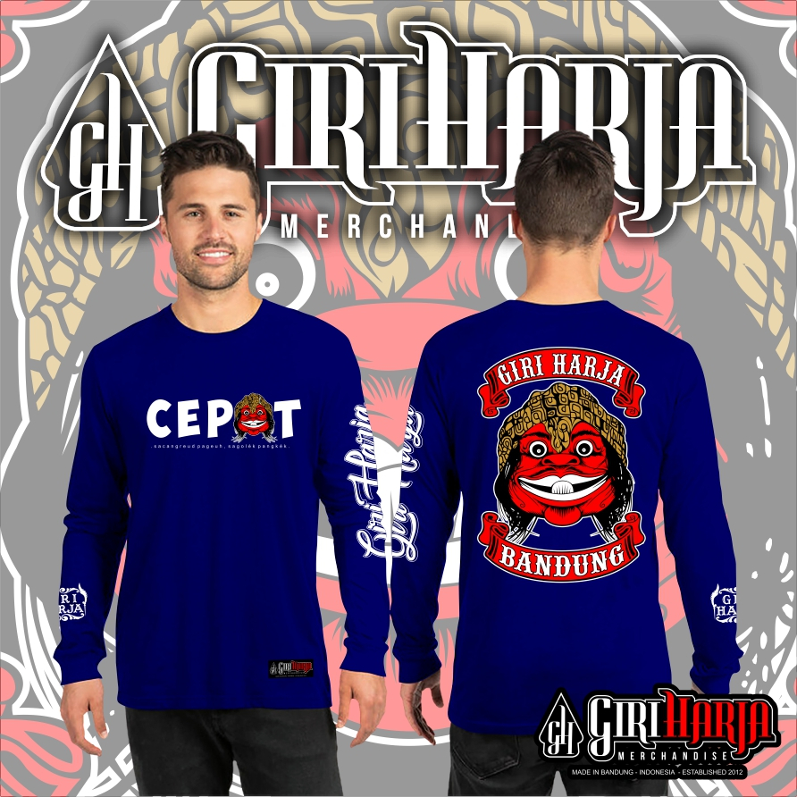 Kaos wayang golek Cepot / kaos Giri Harja / Kaos distro / kaos tangan panjang