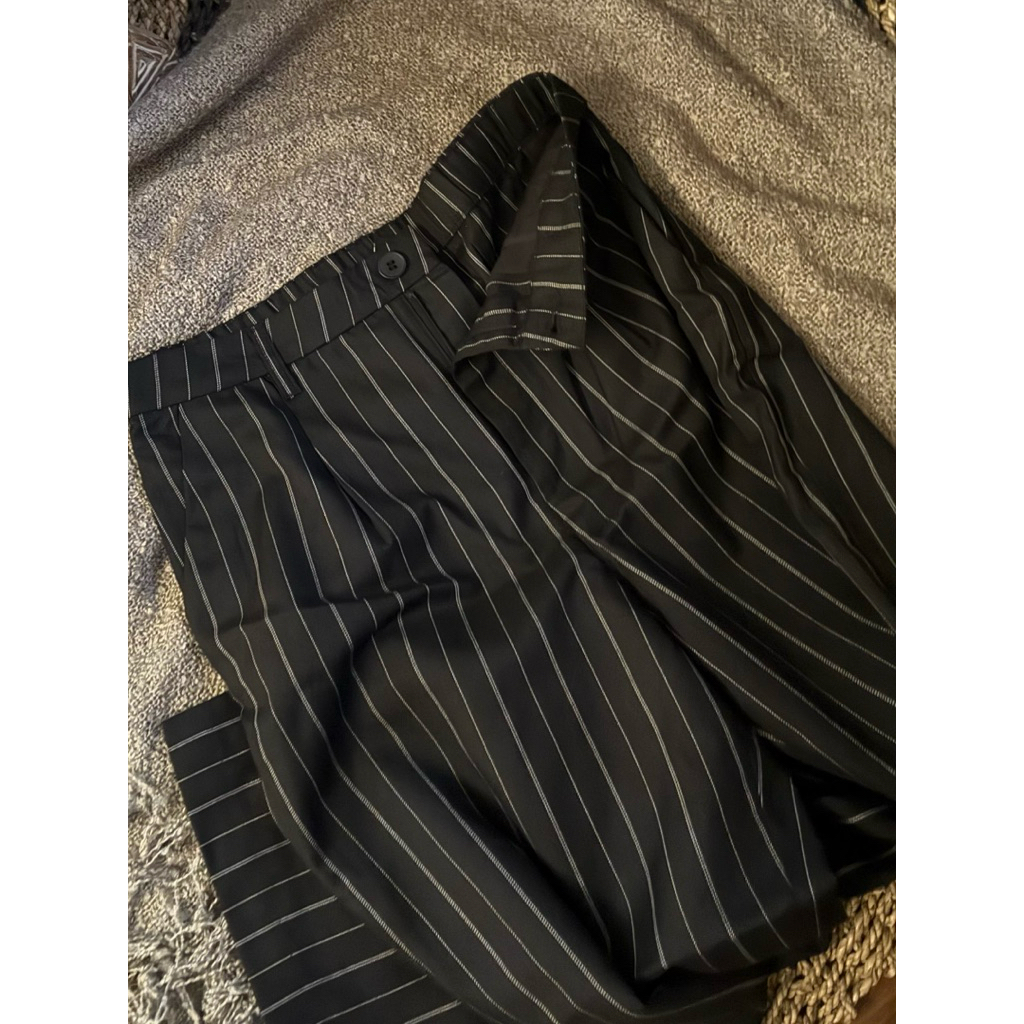 h&m striped trousers