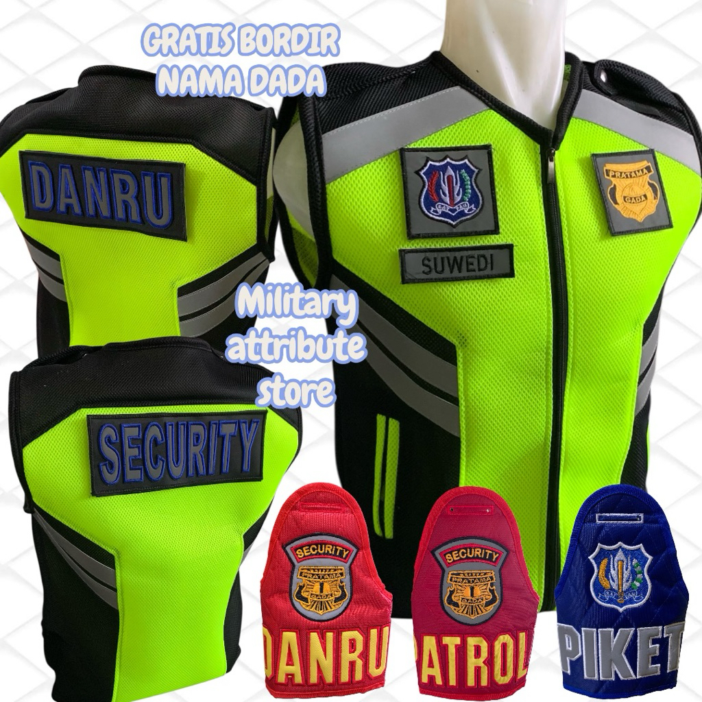 SATU SET ROMPI SATPAM SECURITY + BAN LENGAN PIKET SATPAM SECURITY | BAN LENGAN ROMPI DANRU SATPAM BA