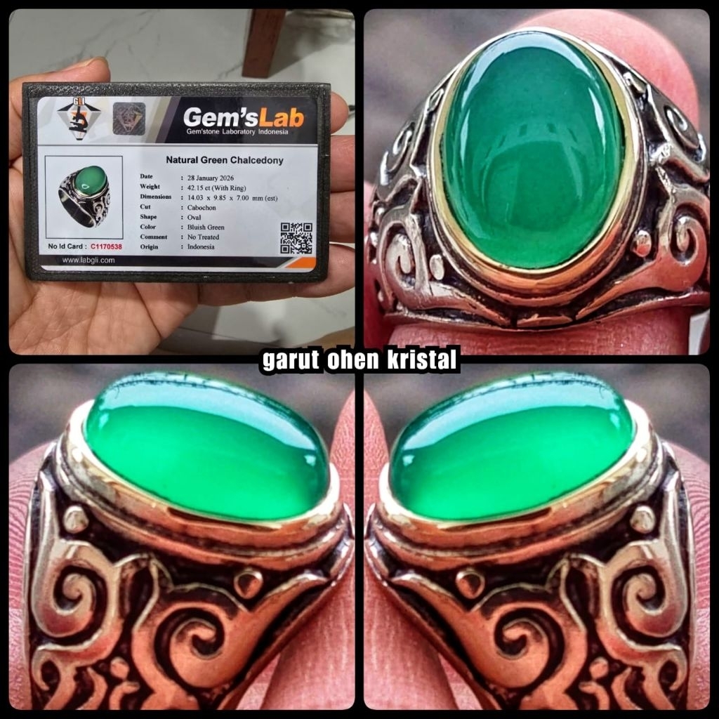 natural batu ijo Garut Ohen kristal giwang kelas kontes bos