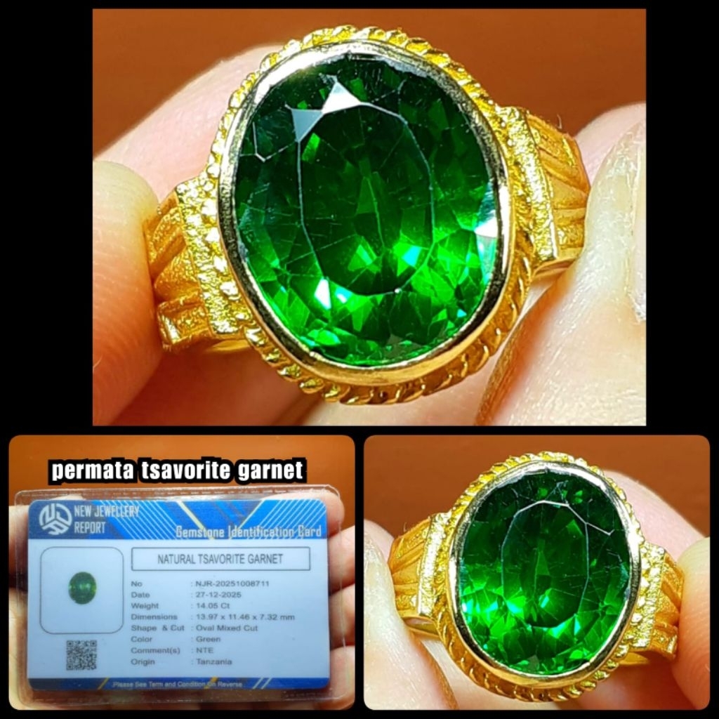 batu permata tsavorite garnet tanzania + memo lab ya