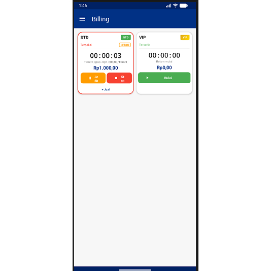 Aplikasi Billing Playstation ANdroid