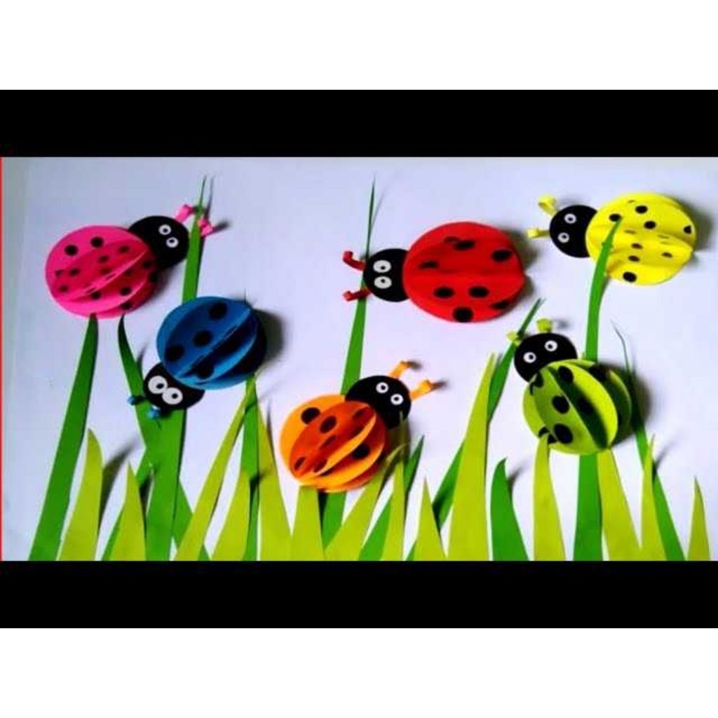 Origami Kerajinan Bentuk Kumbang/Paper Garland 3D