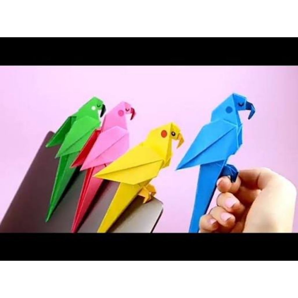 Origami Bentuk Beo/Paper Garland 3D/Kerajinan Kertas Origami Bentuk Beo