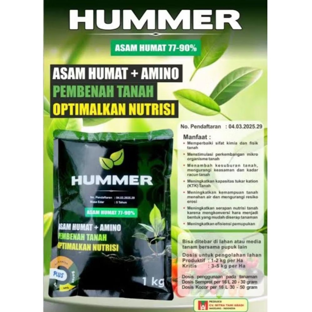 Hummer asam humat dan asam amino 1 kg/500 gr