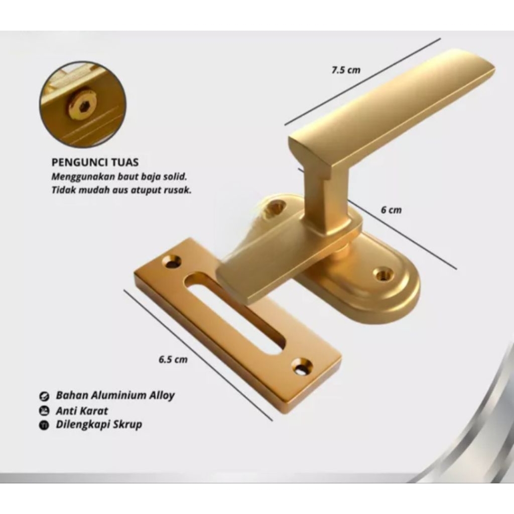Rambuncis ukuran jumbo slot grendel jendela minimalis