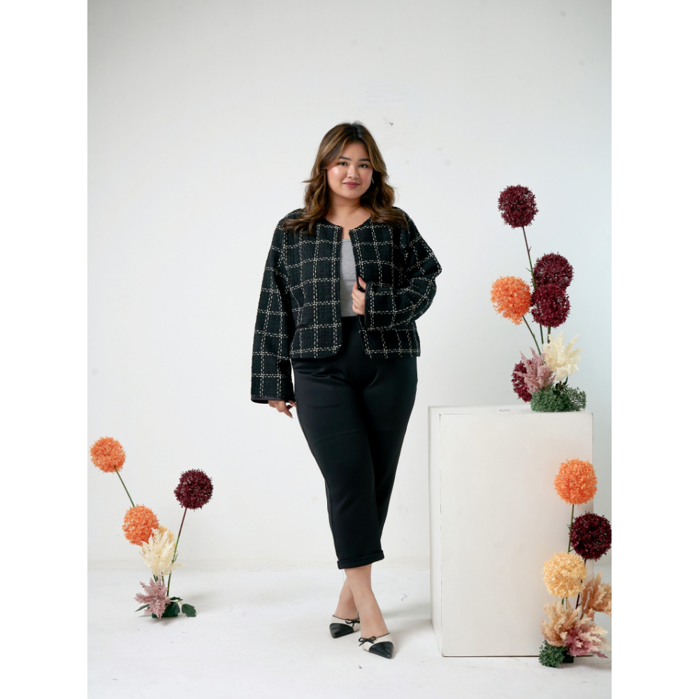 Xtramiles - Coco Tweed Blazer 5 Colors | Blazer Wanita Kasual Korean Reguler Size Big Size Plus Size