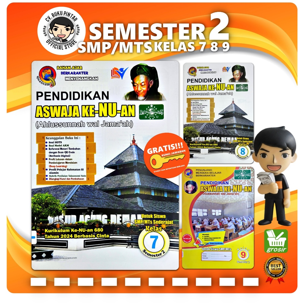 LKS ASWAJA KE-NU-AN SMP/ MTS KELAS 7 8 9 SEMESTER 2 | QUANTUM