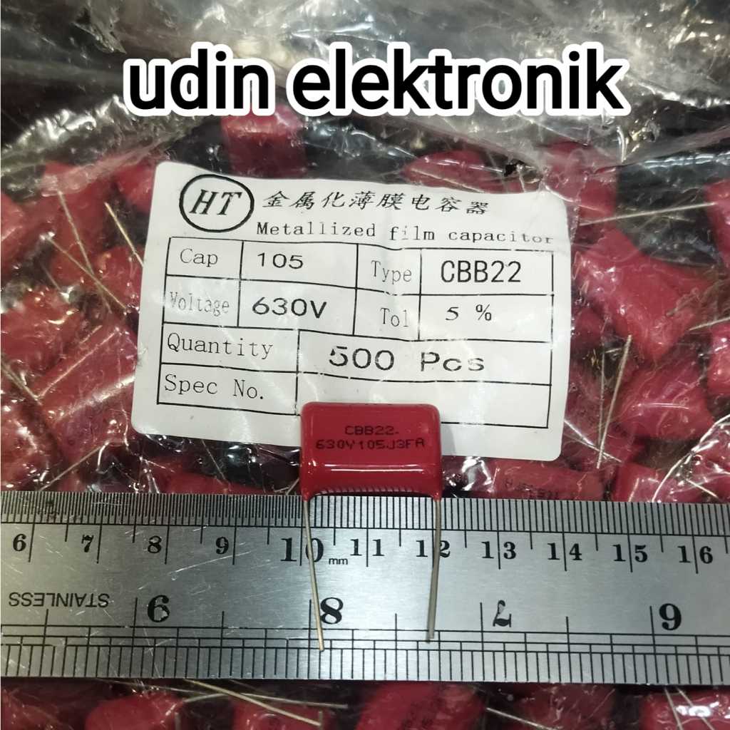 kapasitor milar 105j 630v 1uf 630V biji asem