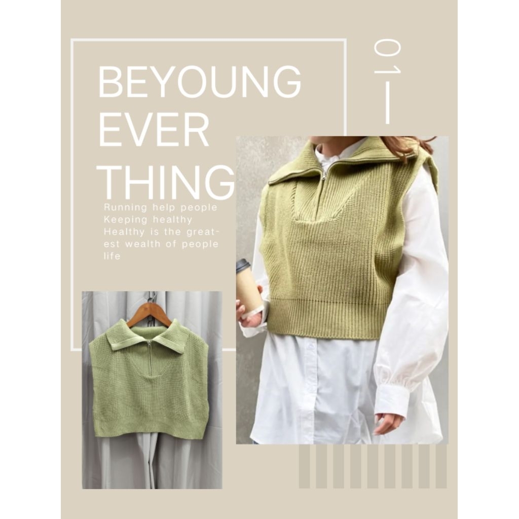 vest rajut halfzip INGNI