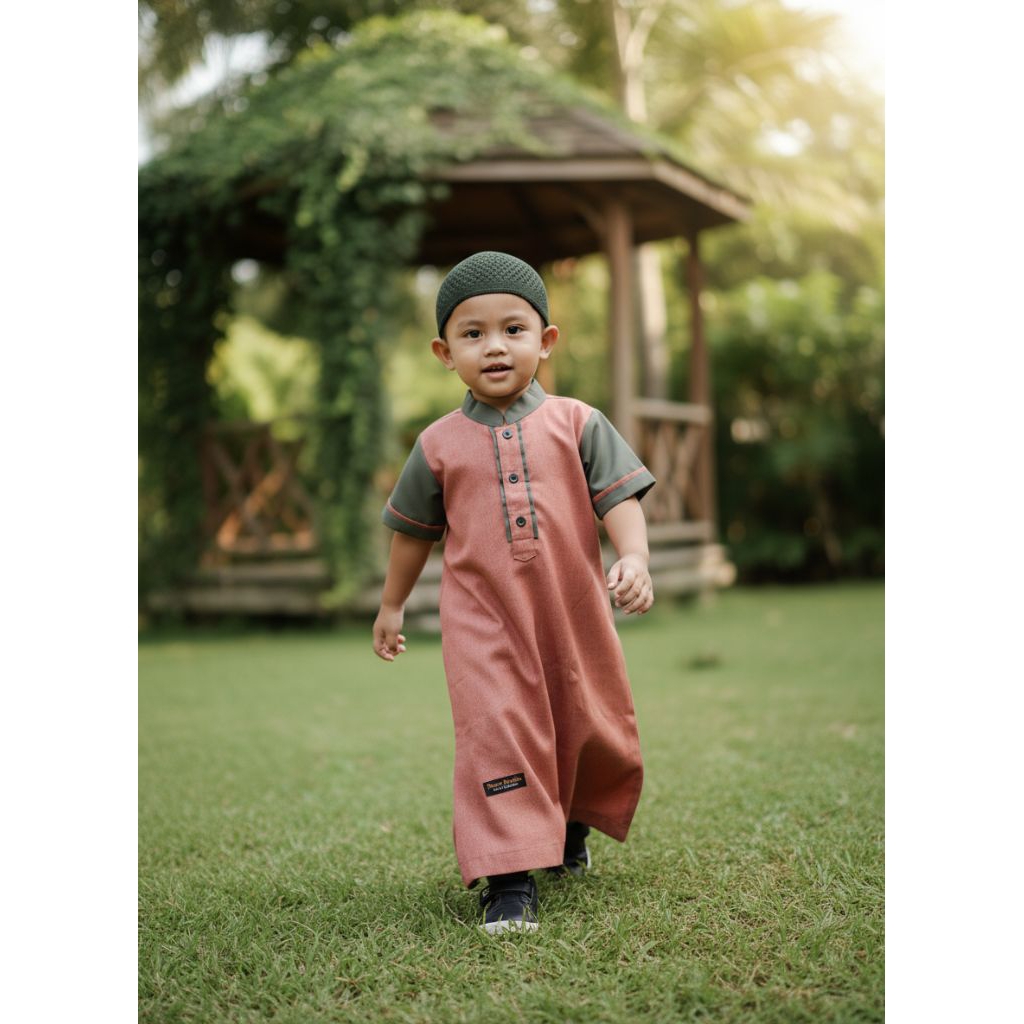 Jubah Fafa anak laki-laki//jubah bayi aqiqah//gamis Koko anak//jubah anak laki-laki 6bln-8th