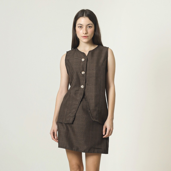 Set Vest Wanita NOELLE ONESET Fit M to Bigsize XL Koreanstyle Set BB 40 - 90 KG