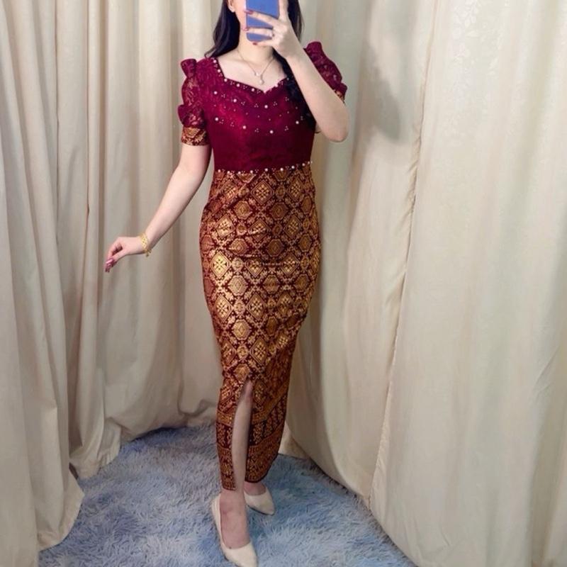 DRESS BATIK MONA /DRESS  BATIK WANITA KEKINIAN/ KEBAYA WISUDA/DRESS BATIK BATAK /DRESS PESTA NATAL