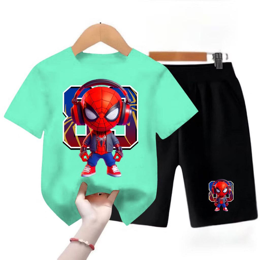 baju viral anak  Setelan Kaos oblong viral Anak laki-laki & perempuan Setelan baju Santai Anak motif