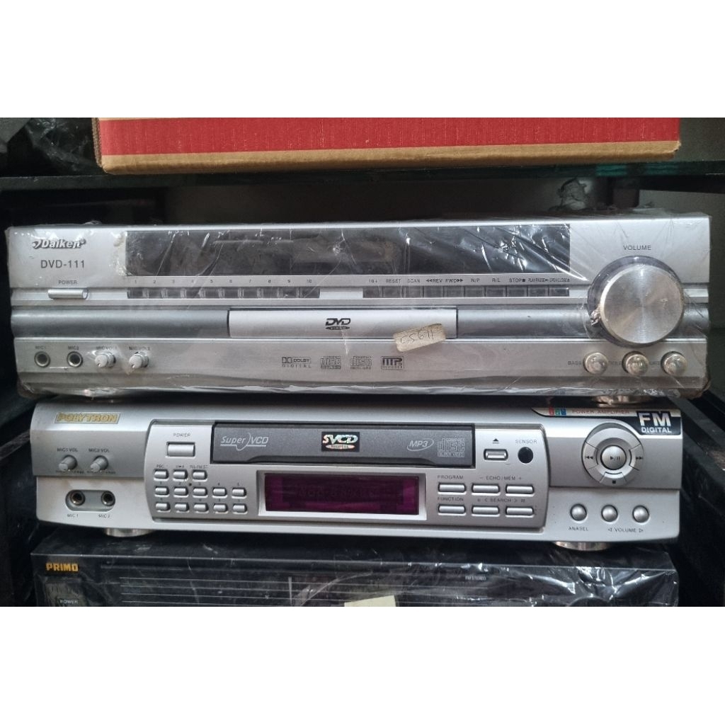 DVD PLAYER CLASSIC JADUL VINTAGE SVCD SUPPORT VCD CD MP3 KARAOKE MICROPHONE MIKROFON INPUT RADIO FM 