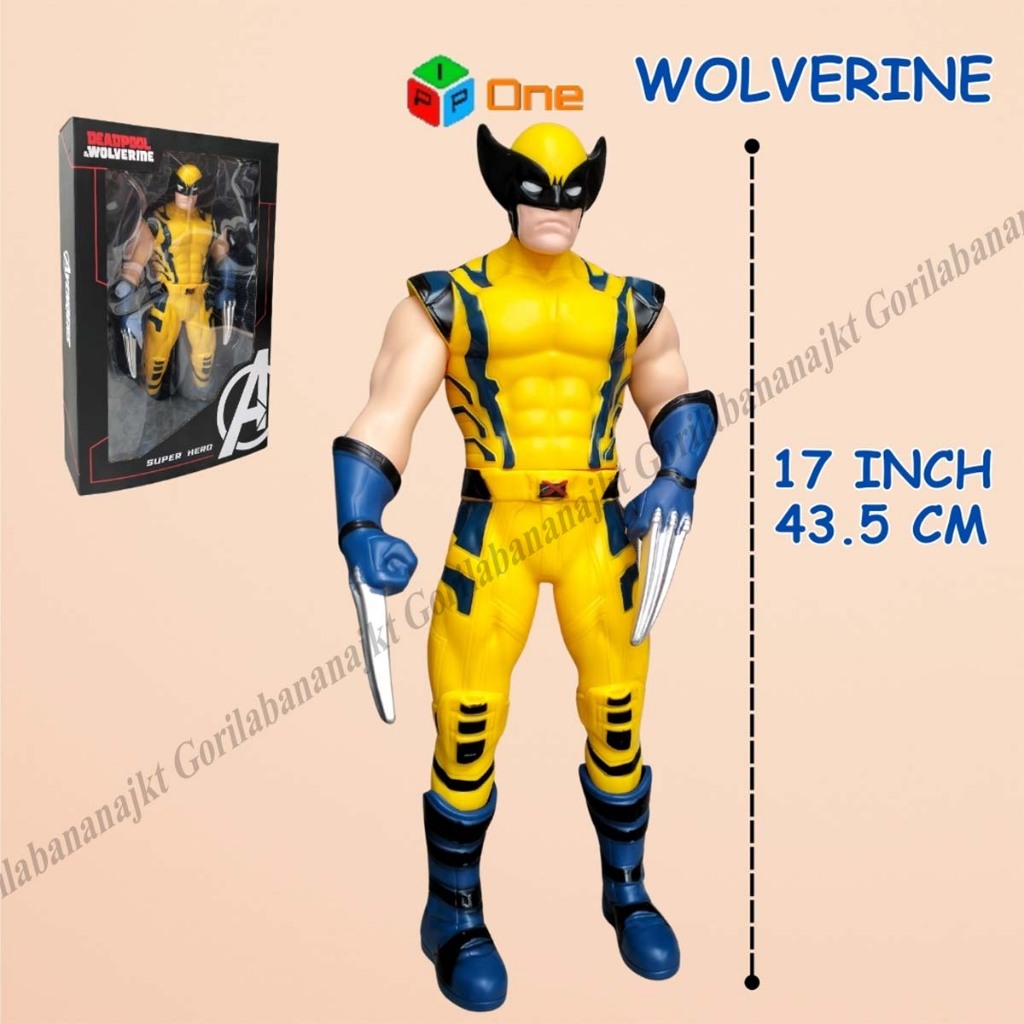 Action Figure Wolverine Super Hero Marvel X-Men Mainan Patung Pajangan