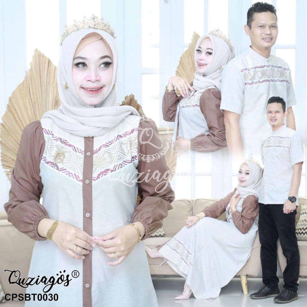 Baju sarimbit keluarga couple lebaran terbaru by quziagos