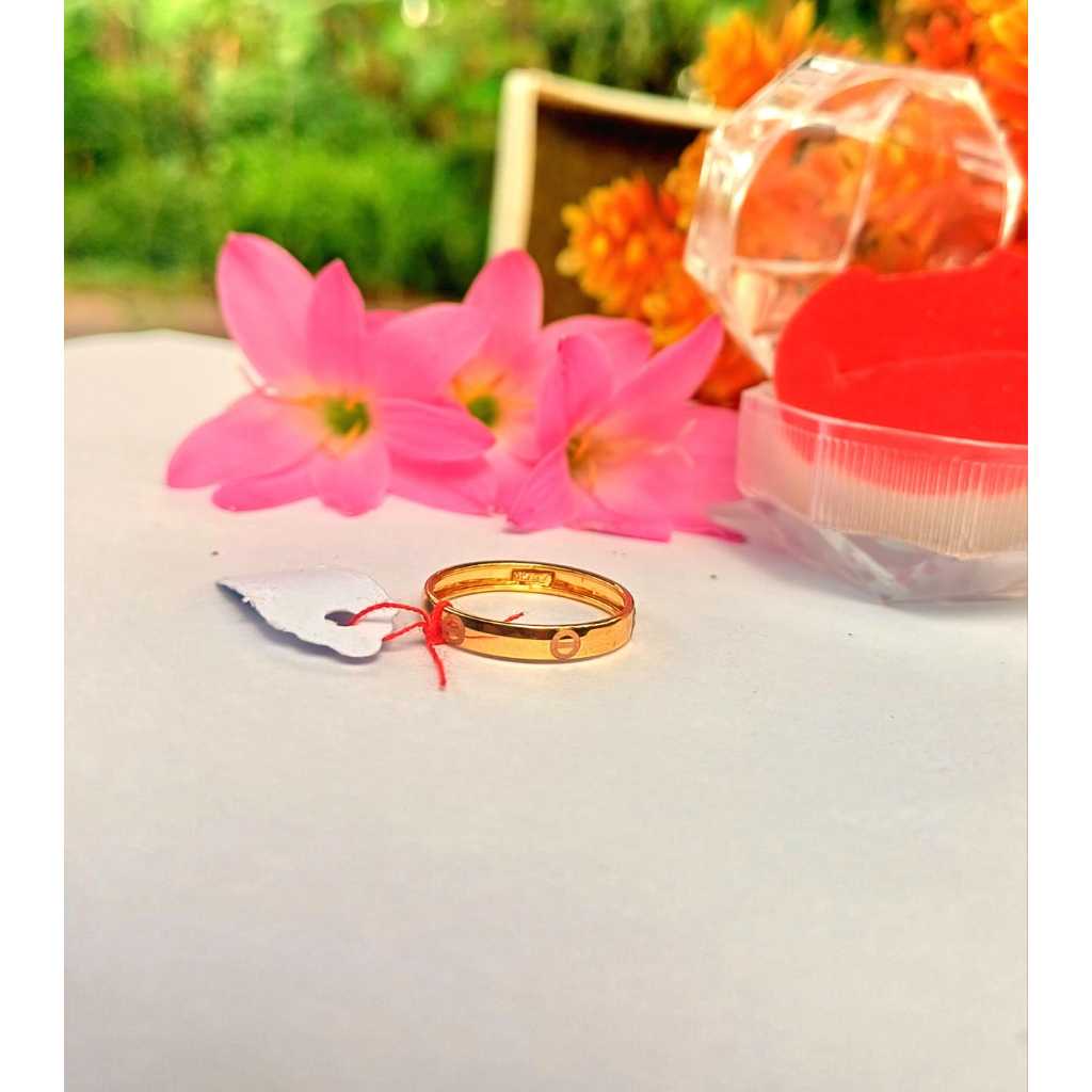 Cincin Stylish Simpel Modern Terbaru Emas Asli Fashion Korea Cincin Wanita Cincin Cantik Cincin Terb