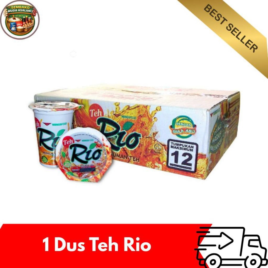 Teh Rio Gelas 180 ml / 1 Dus isi 24 / Teh Rio Minuman Teh Manis