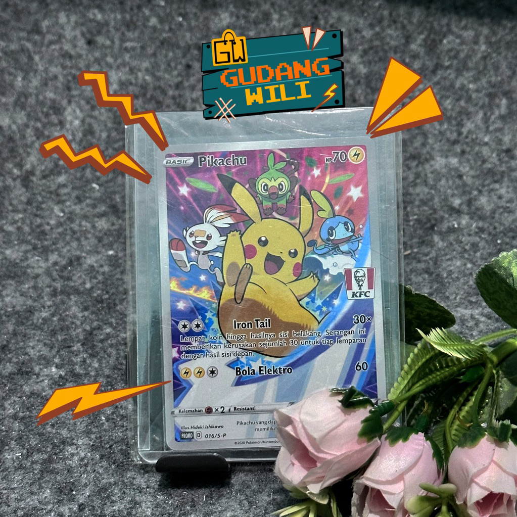 Kartu Pokemon promo pikachu KFC indonesia original