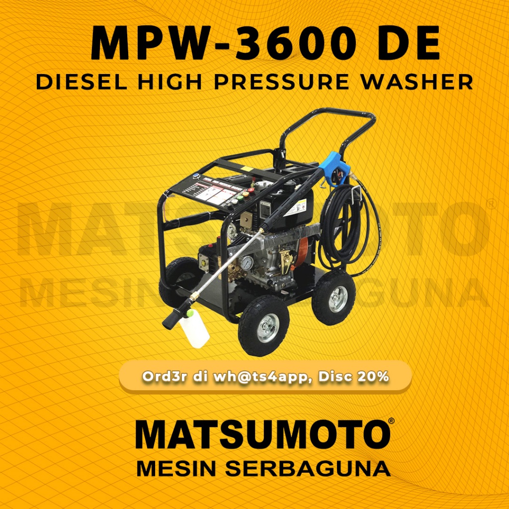 MESIN CUCI STEAM/PRESSURE WASHER/MATSUMOTO TYPE MPW-3600 DE