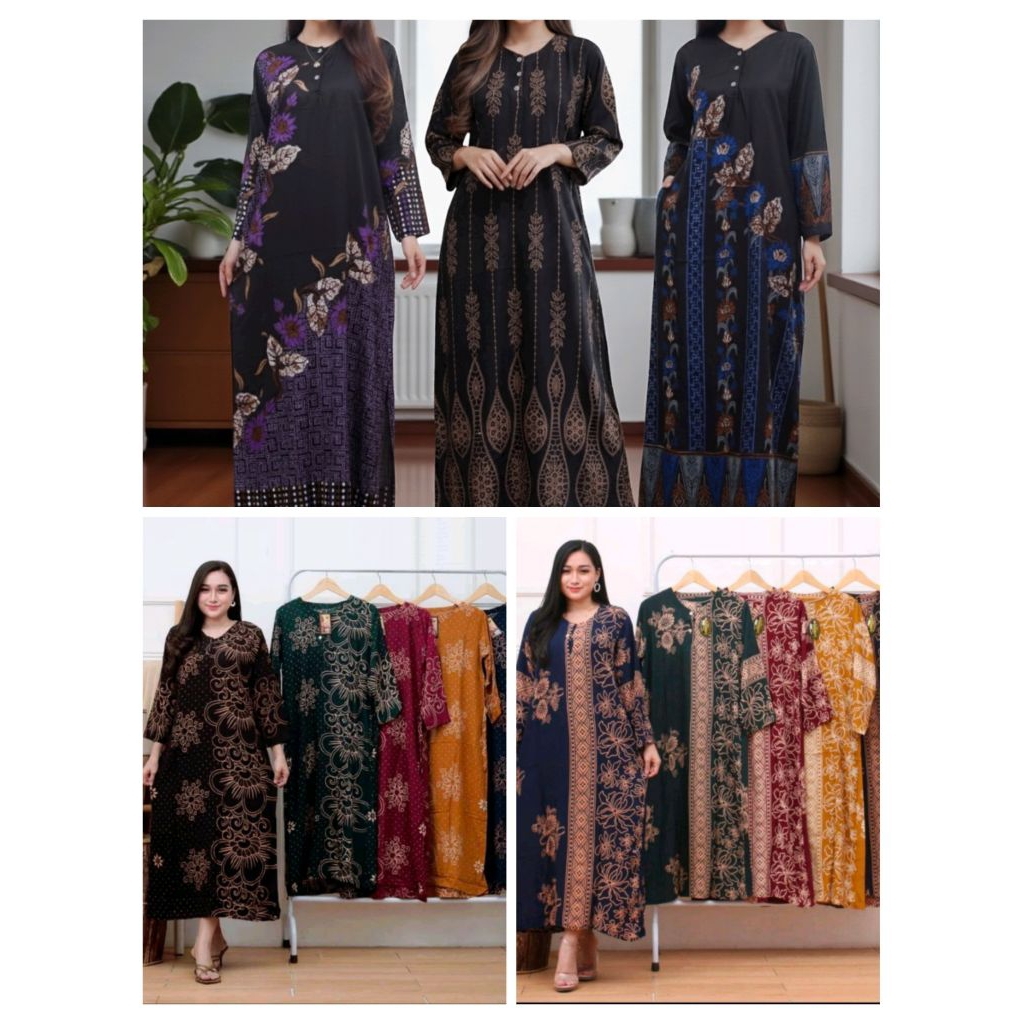 Daster Katun Cap Kalong Daster Rayon Lengan Pendek Daster Katun Base Daster Cap Lengan Panjang Katun