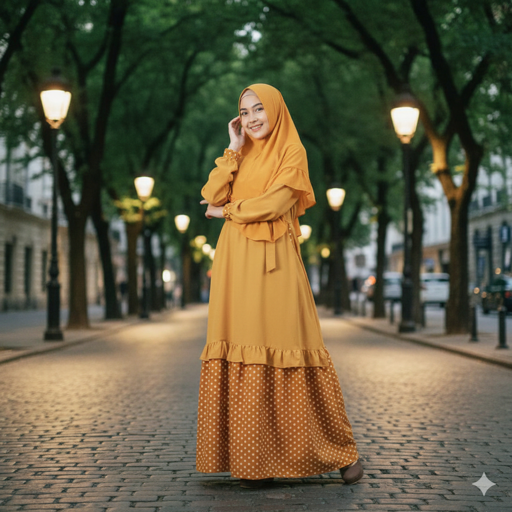 Gamis Couple Cutetrik BB295 baju muslim gamis kembaran