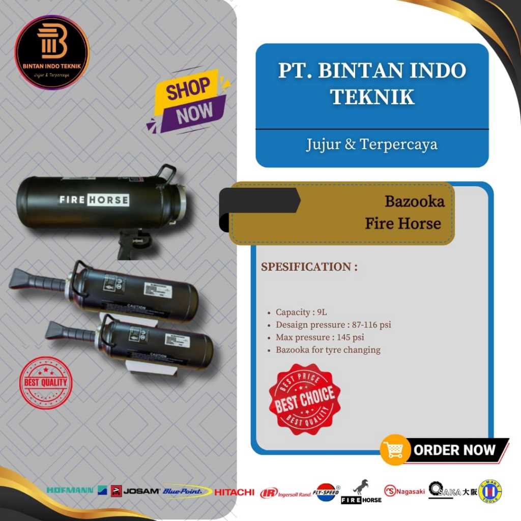 Alat Tembak Angin Velg Bazooka Fire Horse 10 Bar