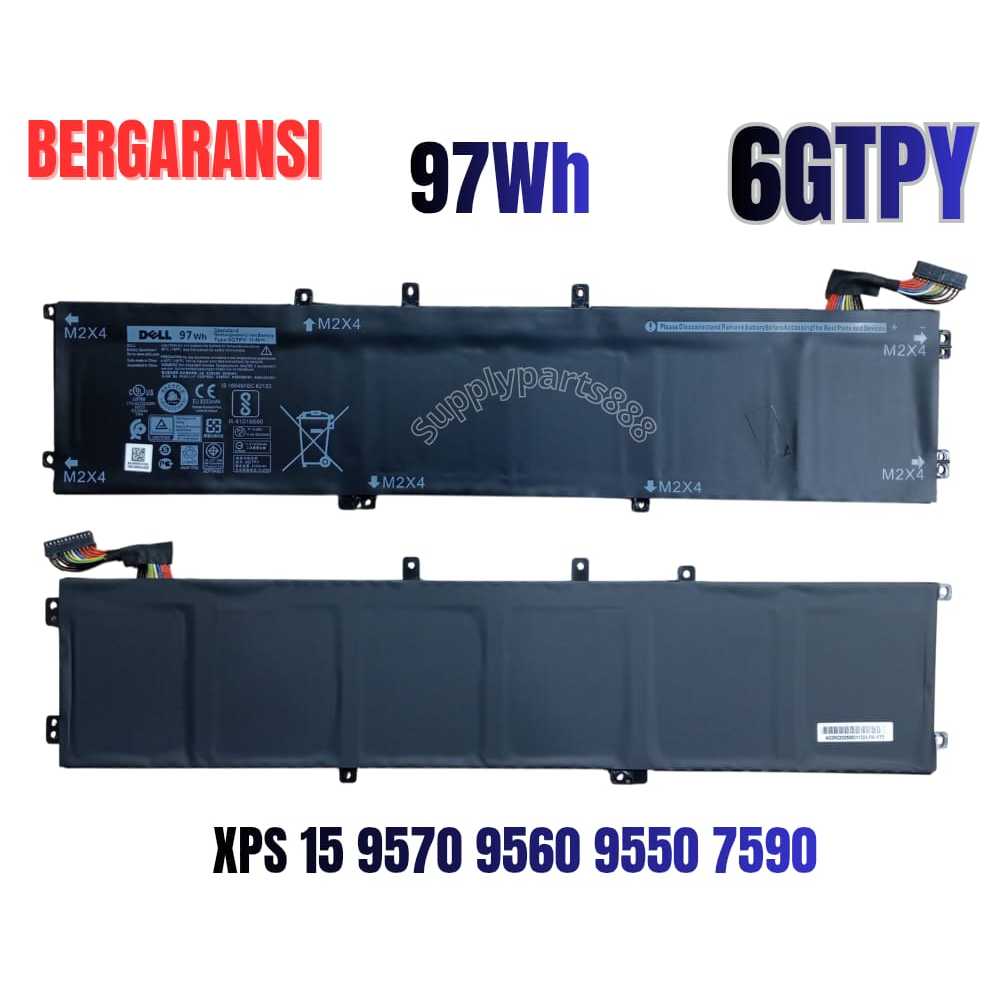 DELL BATTERY LAPTOP XPS 15 9570 9560 9550 7590 6GTPY (11.4V / 97Wh) NEW