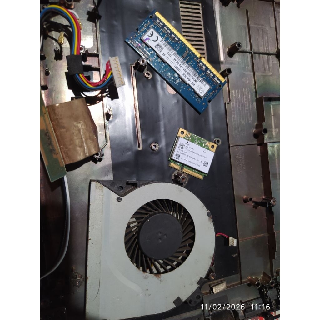 Kipas Fan cooler Asus X550z | Ram 4gb | Wifi Card Asus x550 | Sperpad Copotan unit Laptop ASUS X550Z