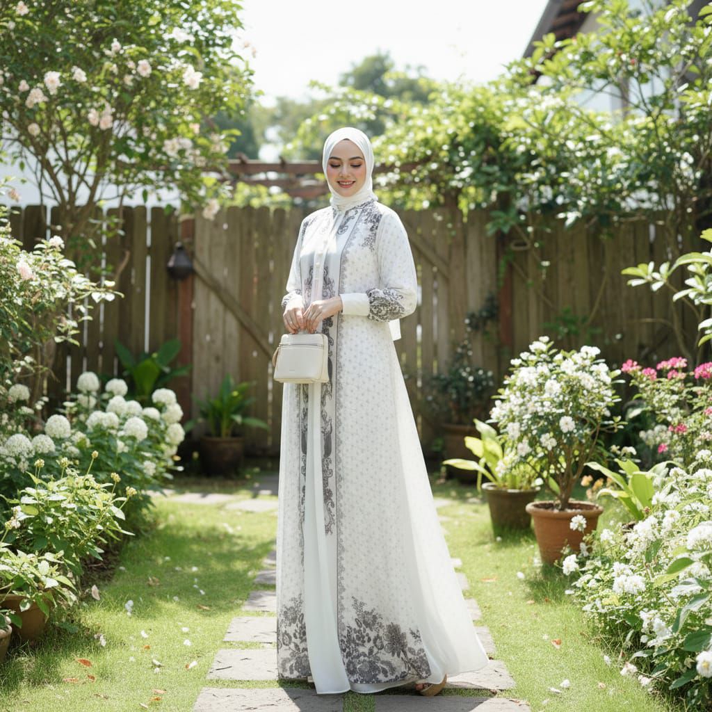 SAFITRI DRESS SET HIJAB BAHAN CRUTY HIGH QUALITY LD 110 PB 140 WUDHU FRENDLY DAN BUSUI FRENDLY