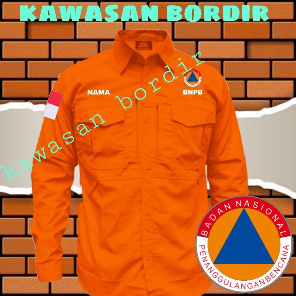 Premium kemeja tactical BNPB kemeja BNPB seragam BNPB baju BNPB pdh BNPB kemeja badan nasional penan