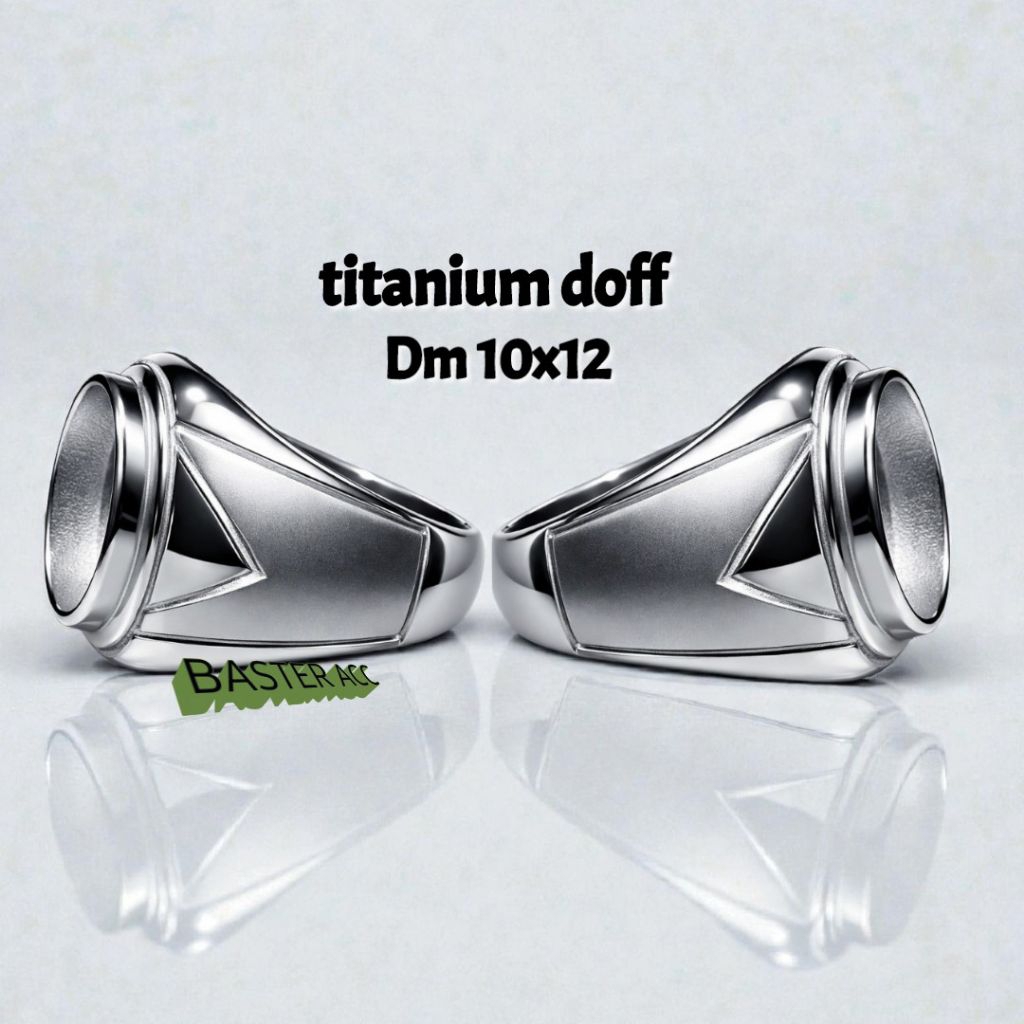 RING CINCIN TITANIUM DOFF DM 10X12