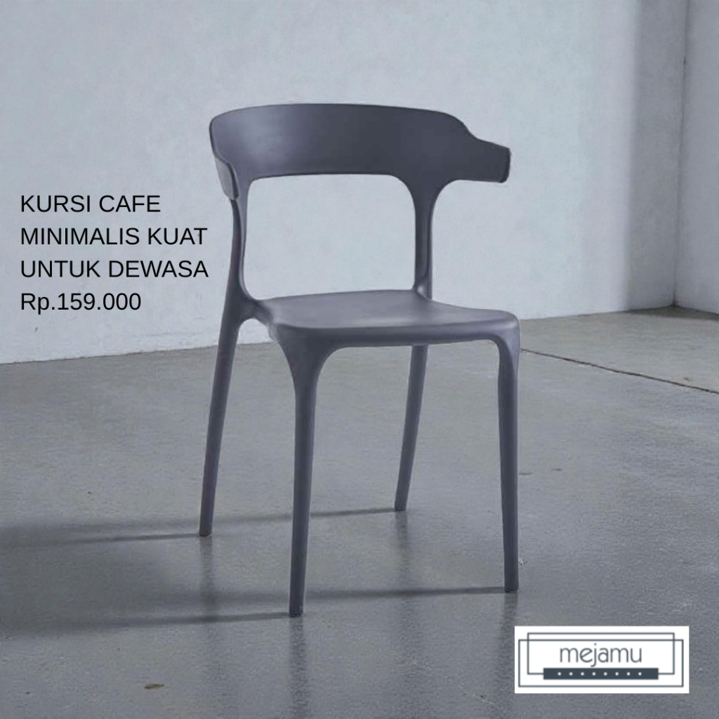 Kursi Plastik Cafe Minimalis Kuat Dewasa | Bahan PP Tebal – Mejamu
