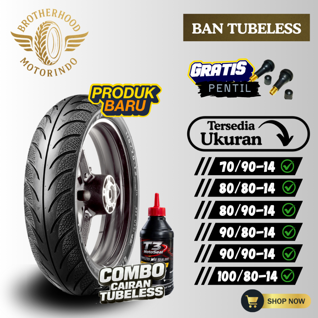 BAN MAXXIS DIAMOND MA3DN TUBELESS (70/90-14 / 80/80-14 / 80/90-14 / 90/90-14 / 90/80-14 / 100/80 14 