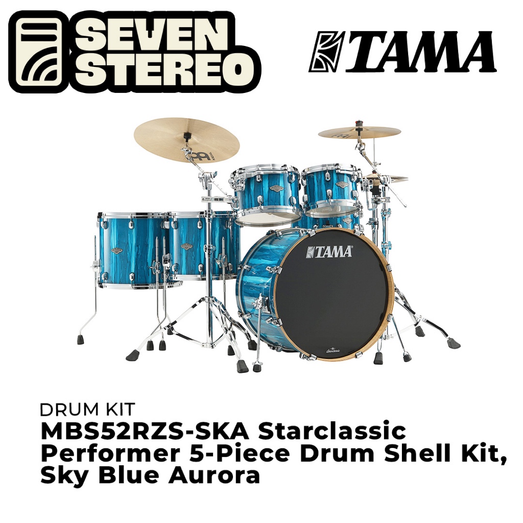 TAMA MBS52RZS SKA Starclassic Performer 5-Piece Drum Shell Kit Sky Blue Aurora