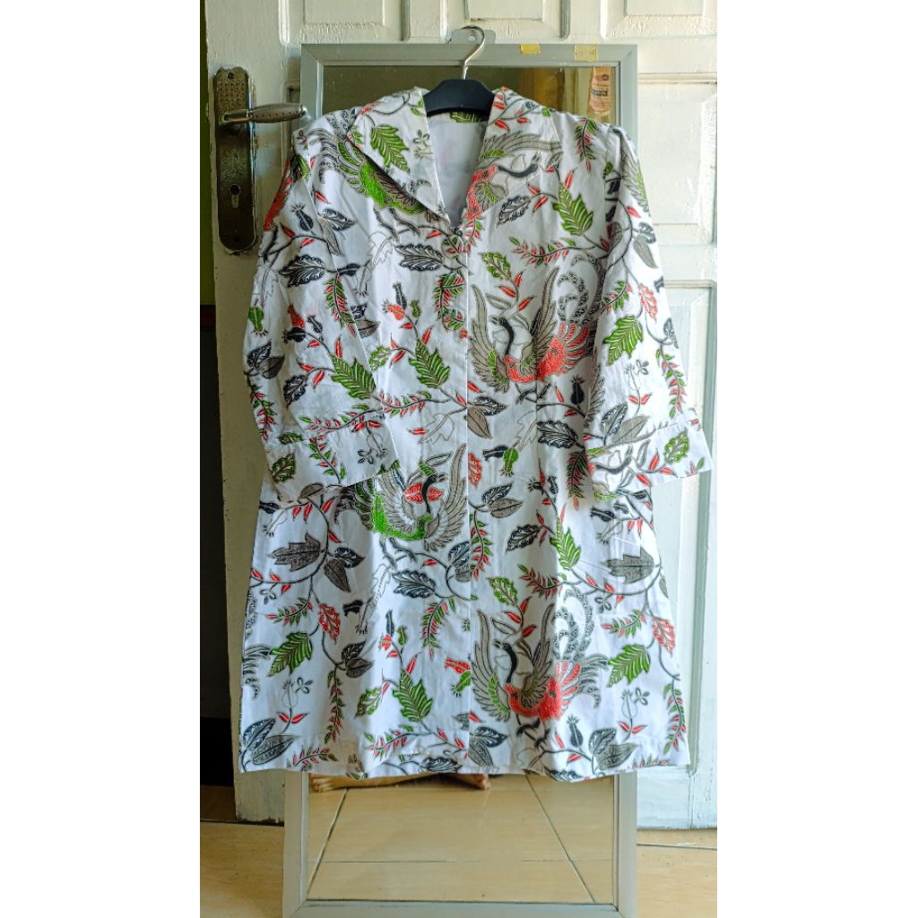 Atasan PL Tunik Batik Wanita | Batik Tunik Kerja | Atasan Wanita Batik Model Tunik