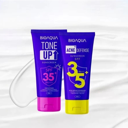 Bioaqua Sunscreen Spf 35+ PA+++ Series | Sunscreen Wajah Tone Up Finish & Acne Defense