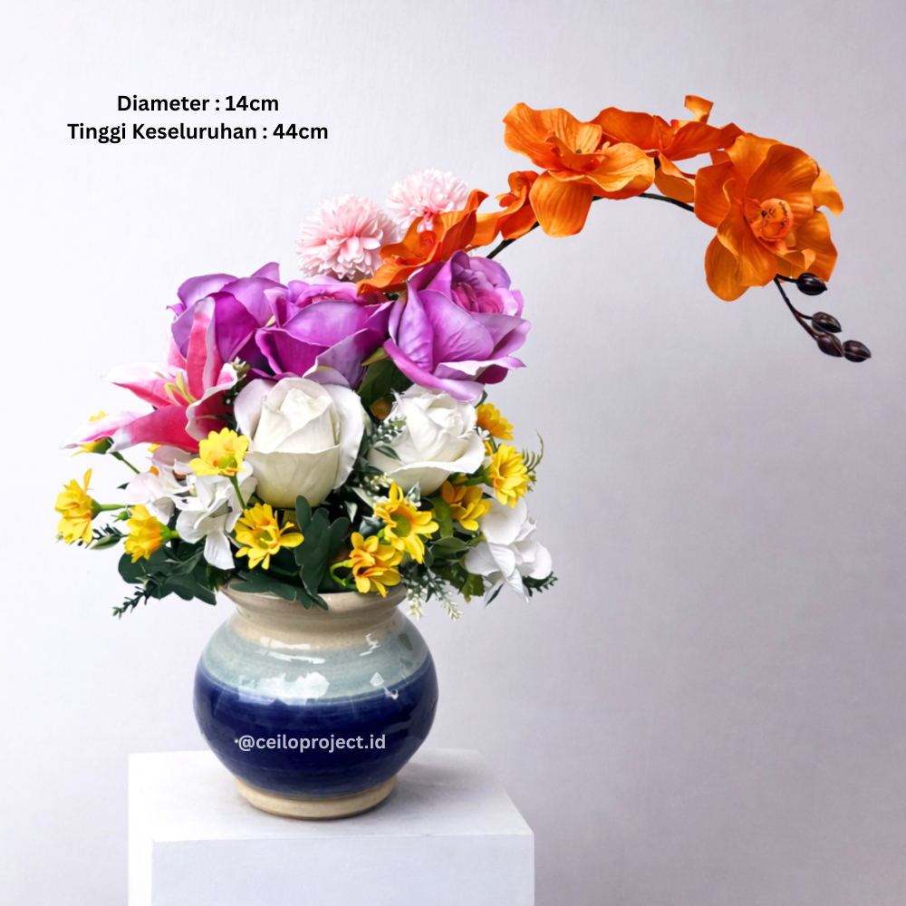 Rangkaian Bunga Meja | Kado Grand Opening | Rangkaian Bunga Sudut Artificial Premium | Dekorasi Meja