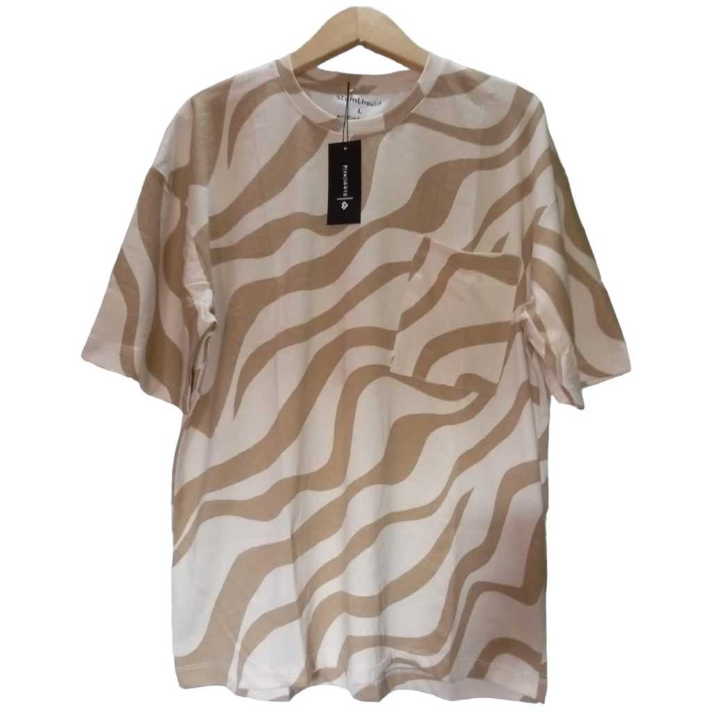 Kaos Distro Oversize Ukuran Besar Motif Printing Lengan Pendek Pria Wanita