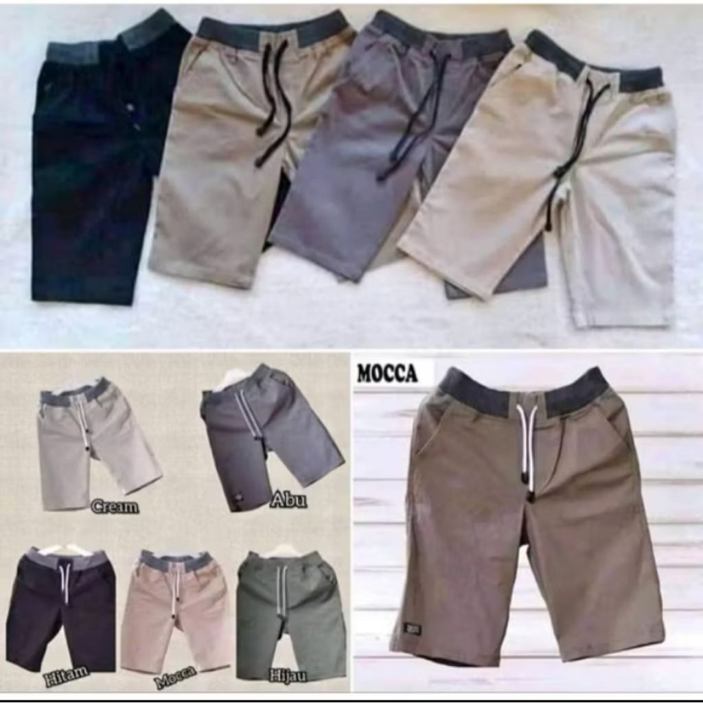 [Bisa COD]Celana Pendek Chinos Pria Dewasa RIB Pants Kolor